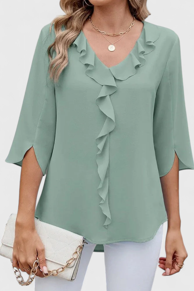 Blusa Corte Suelto Tejido Suave Transpirable Premium Chic