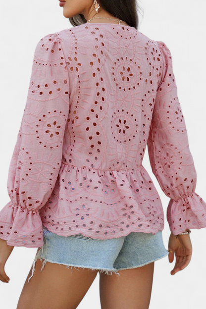 Top Kayden Bohemio Encaje Con Corte Fluido Ligero Y Chic