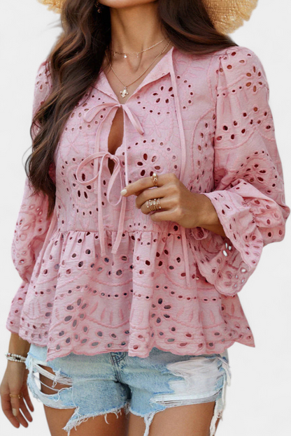 Top Kayden Bohemio Encaje Con Corte Fluido Ligero Y Chic