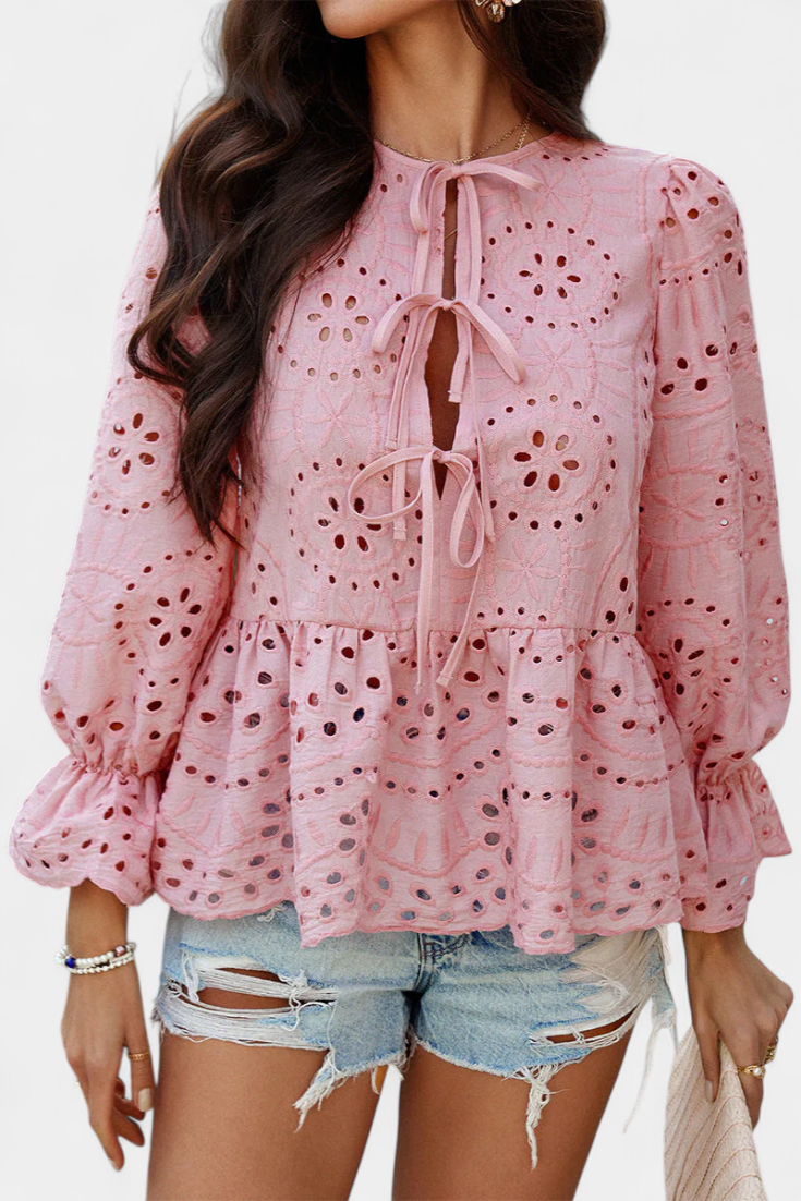 Top Kayden Bohemio Encaje Con Corte Fluido Ligero Y Chic