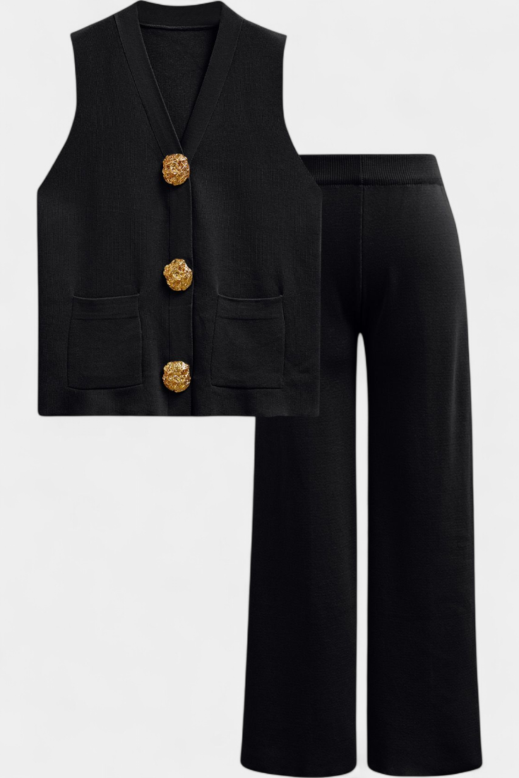 Conjunto Punto Chic Chaleco Pantalón Edición Exclusiva