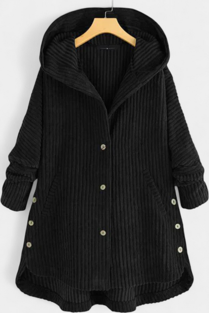 Abrigo Taia De Pana Con Capucha Y Estilo Exclusivo Chic