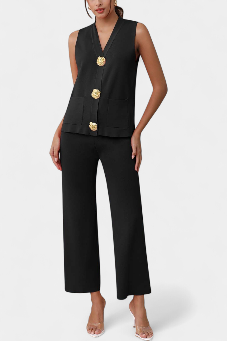 Conjunto Punto Chic Chaleco Pantalón Edición Exclusiva