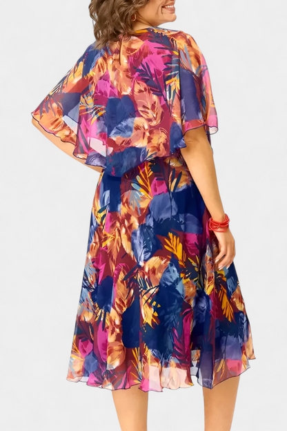 Vestido Ellerie Tropical Fluido Exclusivo Estampado
