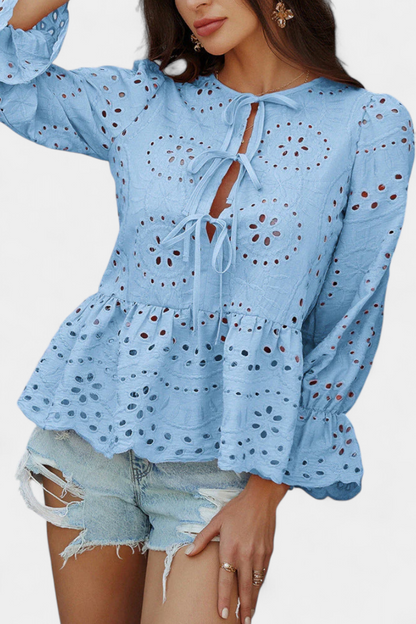 Top Kayden Bohemio Encaje Con Corte Fluido Ligero Y Chic