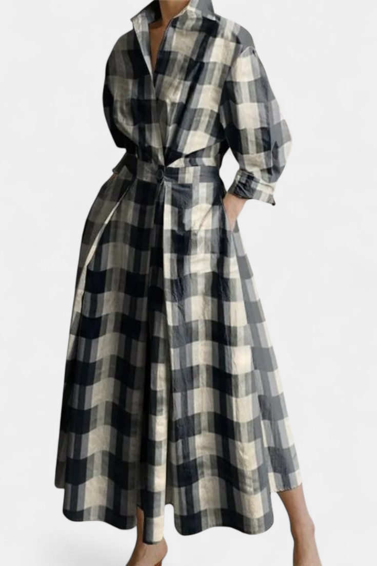 Vestido Miriam Maxi Manga Larga Tejido Premium Limitada
