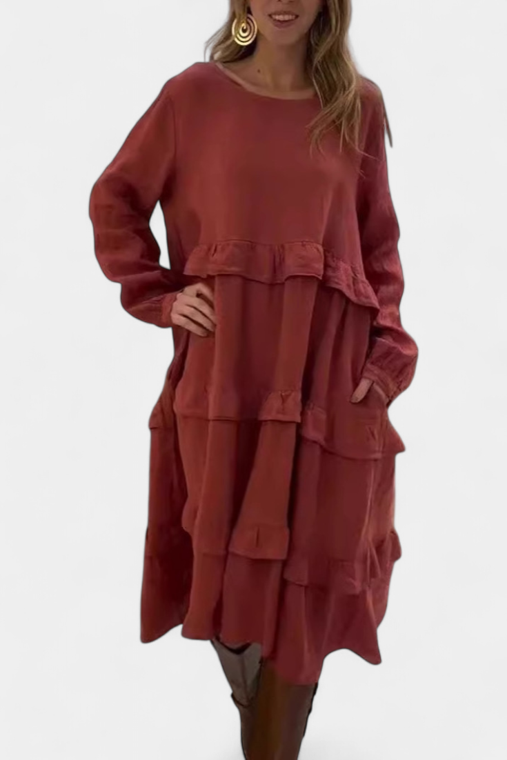 Vestido Sudadera Jada Volantes Con Glamour Diario Chic