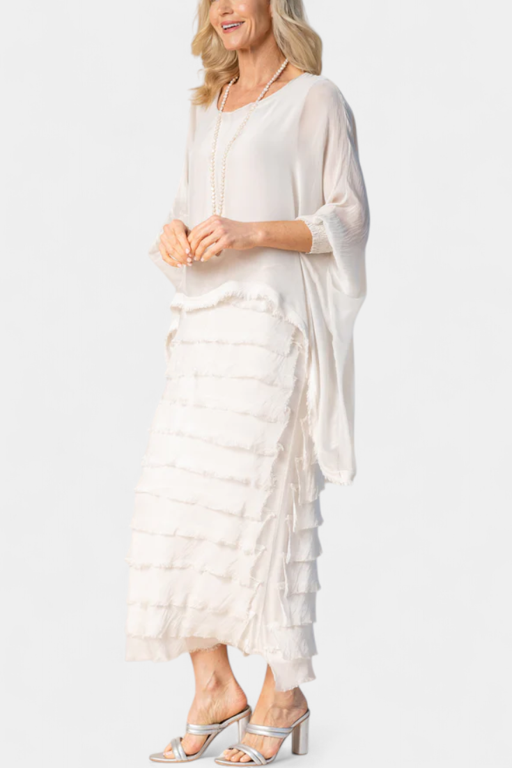 Vestido Rosaria Midi Con Corsé Y Volantes Deslumbrantes