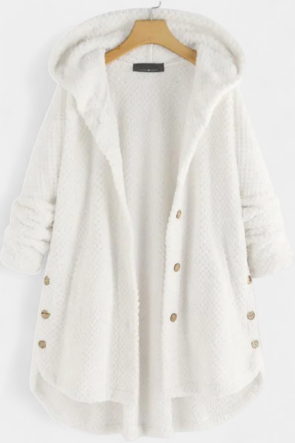 Abrigo Taia De Pana Con Capucha Y Estilo Exclusivo Chic