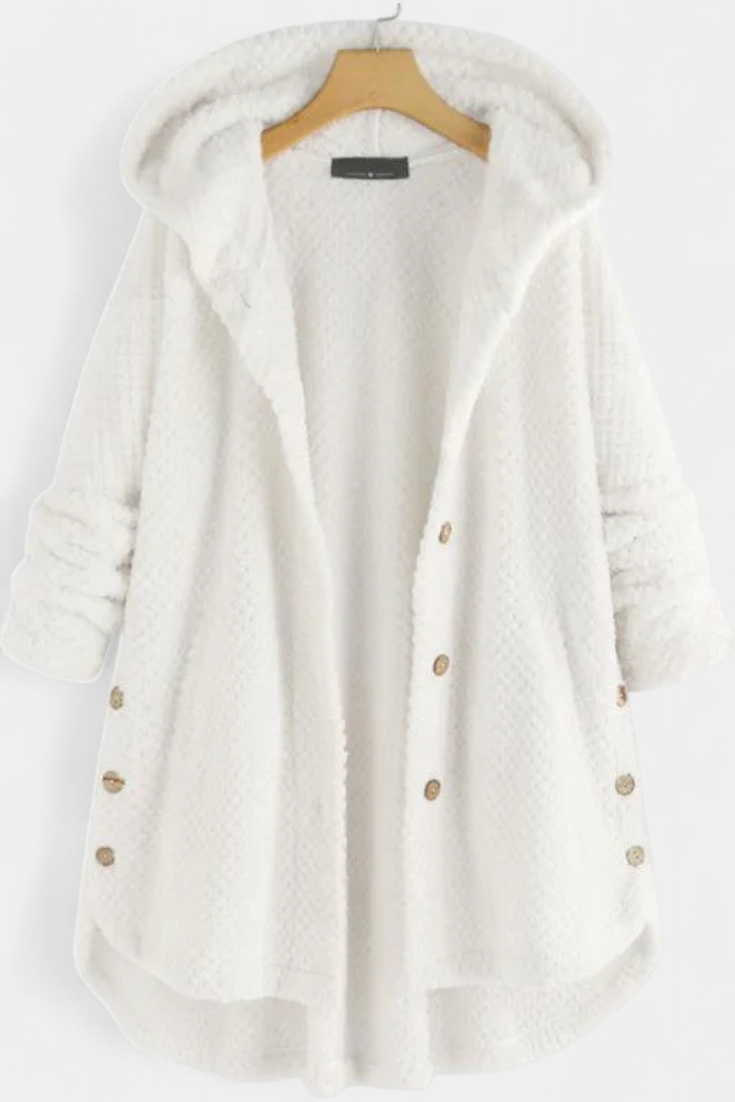 Abrigo Taia De Pana Con Capucha Y Estilo Exclusivo Chic