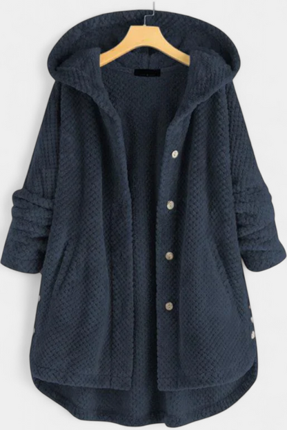 Abrigo Taia De Pana Con Capucha Y Estilo Exclusivo Chic