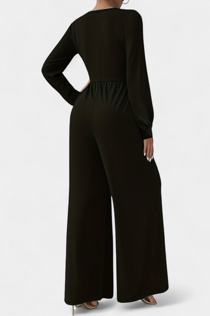 Traje Elegante Mujer Cuello V Con Toque Eudora Exclusiva