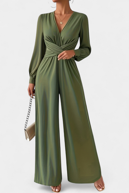 Traje Elegante Mujer Cuello V Con Toque Eudora Exclusiva