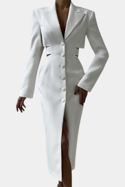Vestido Blazer Bernice Con Espalda Descubierta Divertido