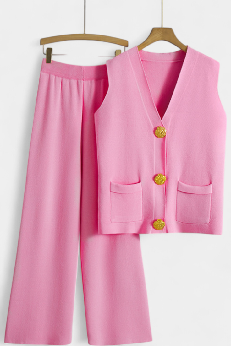 Conjunto Punto Chic Chaleco Pantalón Edición Exclusiva