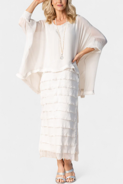 Vestido Rosaria Midi Con Corsé Y Volantes Deslumbrantes