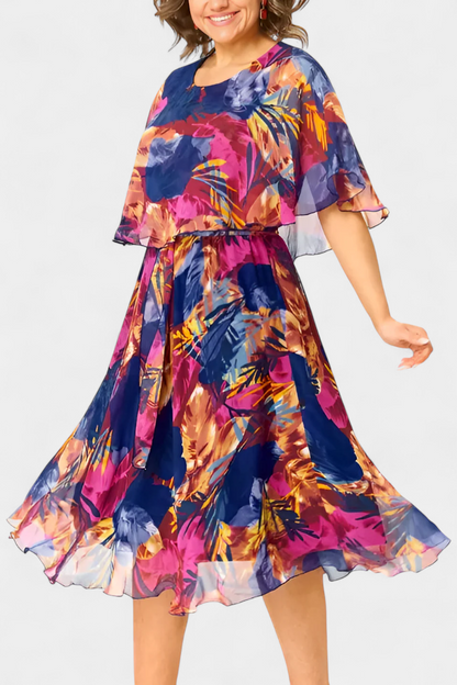 Vestido Ellerie Tropical Fluido Exclusivo Estampado