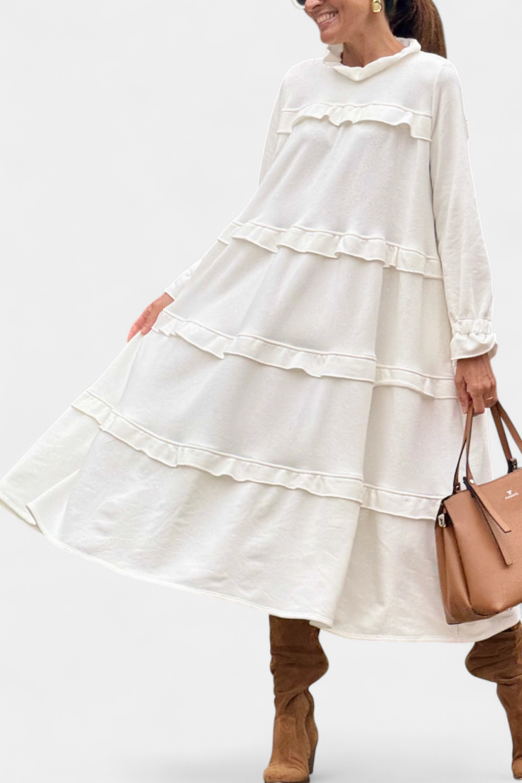 Vestido Sudadera Jada Volantes Con Glamour Diario Chic