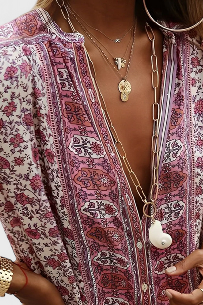 Vestido Boho Chinara Largo con Bordado Étnico Exclusivo
