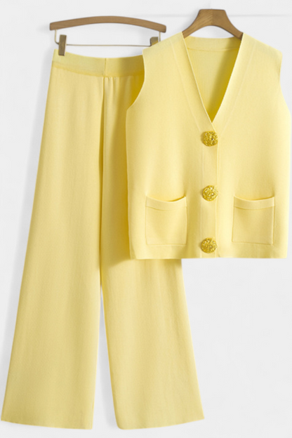 Conjunto Punto Chic Chaleco Pantalón Edición Exclusiva
