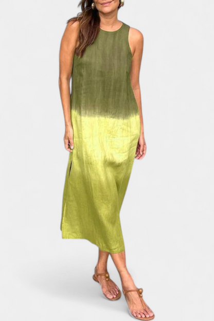 Taerra Vestido Sin Mangas Tie Dye Degradé Divertido