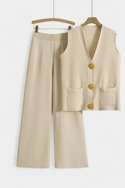 Conjunto Punto Chic Chaleco Pantalón Edición Exclusiva