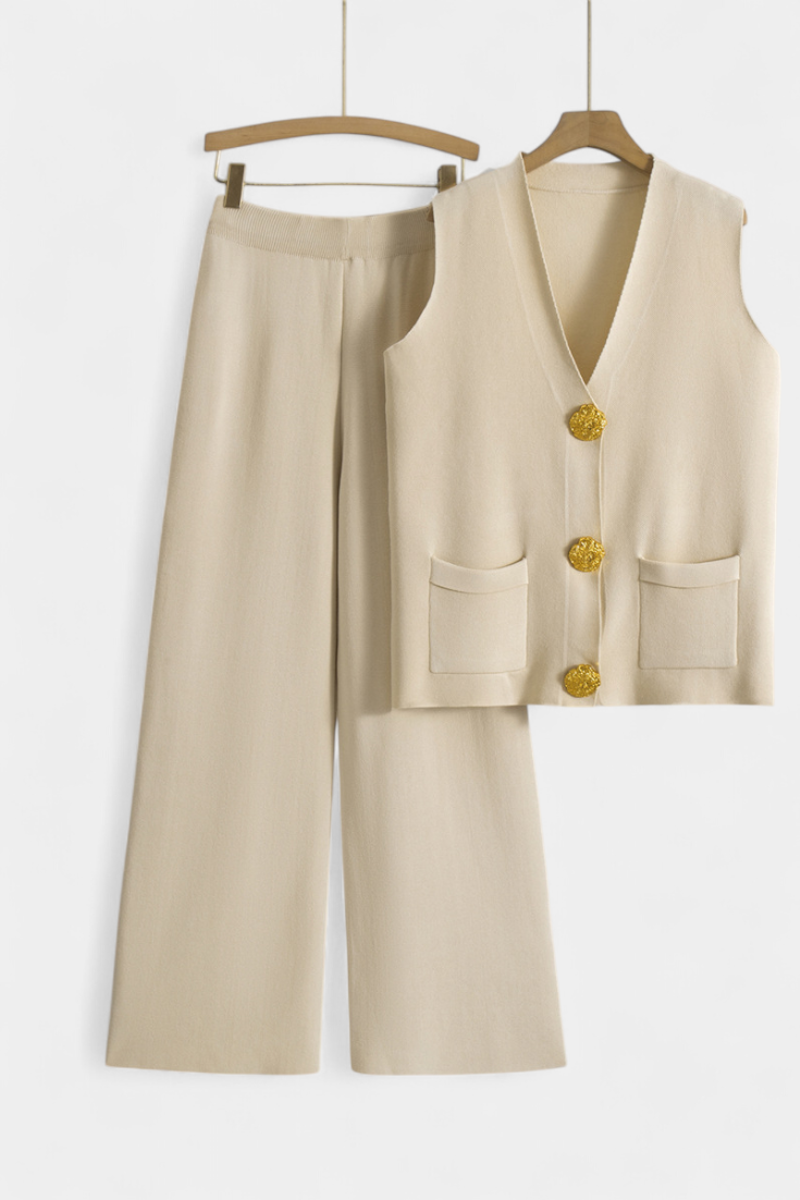 Conjunto Punto Chic Chaleco Pantalón Edición Exclusiva