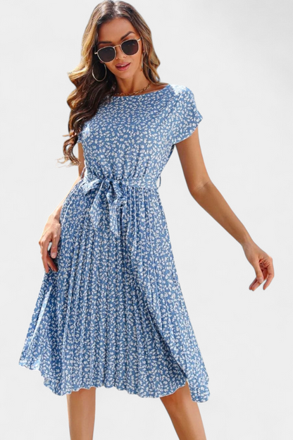 Vestido Midi Galilea Cintura Entallada Encanto Floral