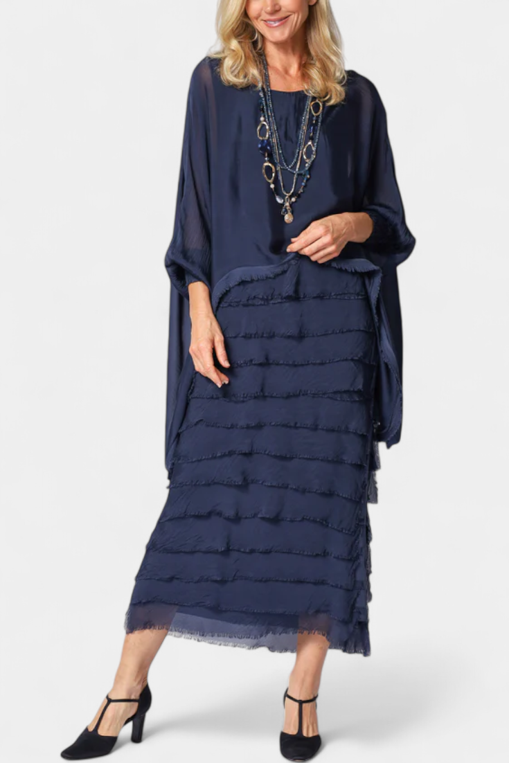 Vestido Rosaria Midi Con Corsé Y Volantes Deslumbrantes