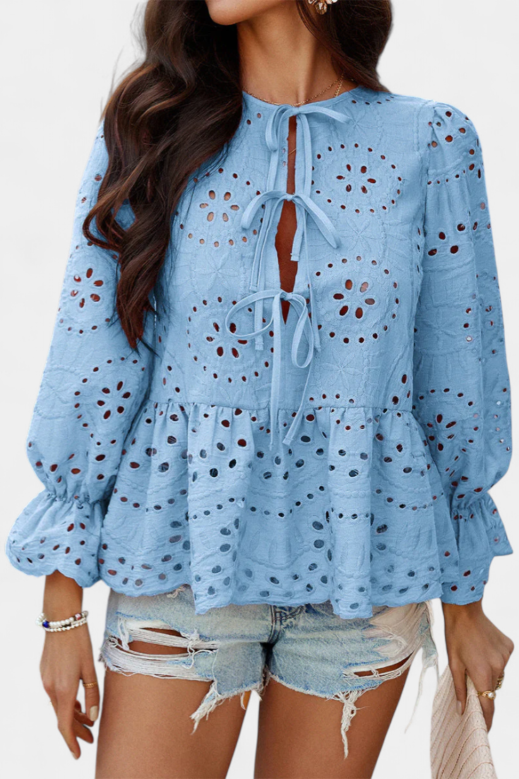 Top Kayden Bohemio Encaje Con Corte Fluido Ligero Y Chic