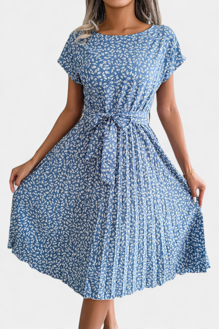 Vestido Midi Galilea Cintura Entallada Encanto Floral