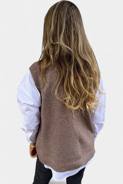 Chaqueta de Punto Premium con Encanto Escote en V Chic