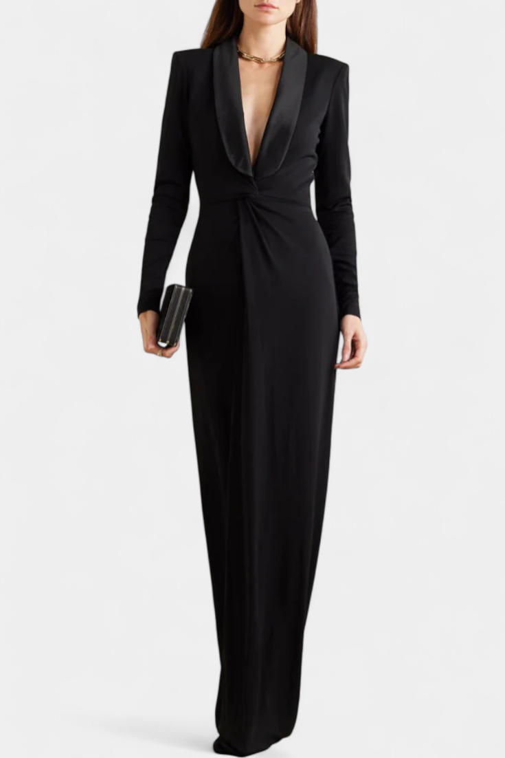 Vestido Maxi Talara Ajustado Con Tejido Suave Limitada