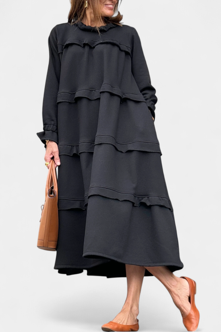 Vestido Sudadera Jada Volantes Con Glamour Diario Chic