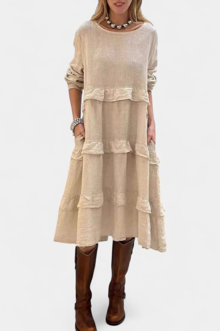 Vestido Sudadera Jada Volantes Con Glamour Diario Chic