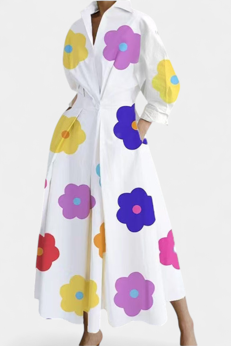 Vestido Miriam Maxi Manga Larga Tejido Premium Limitada