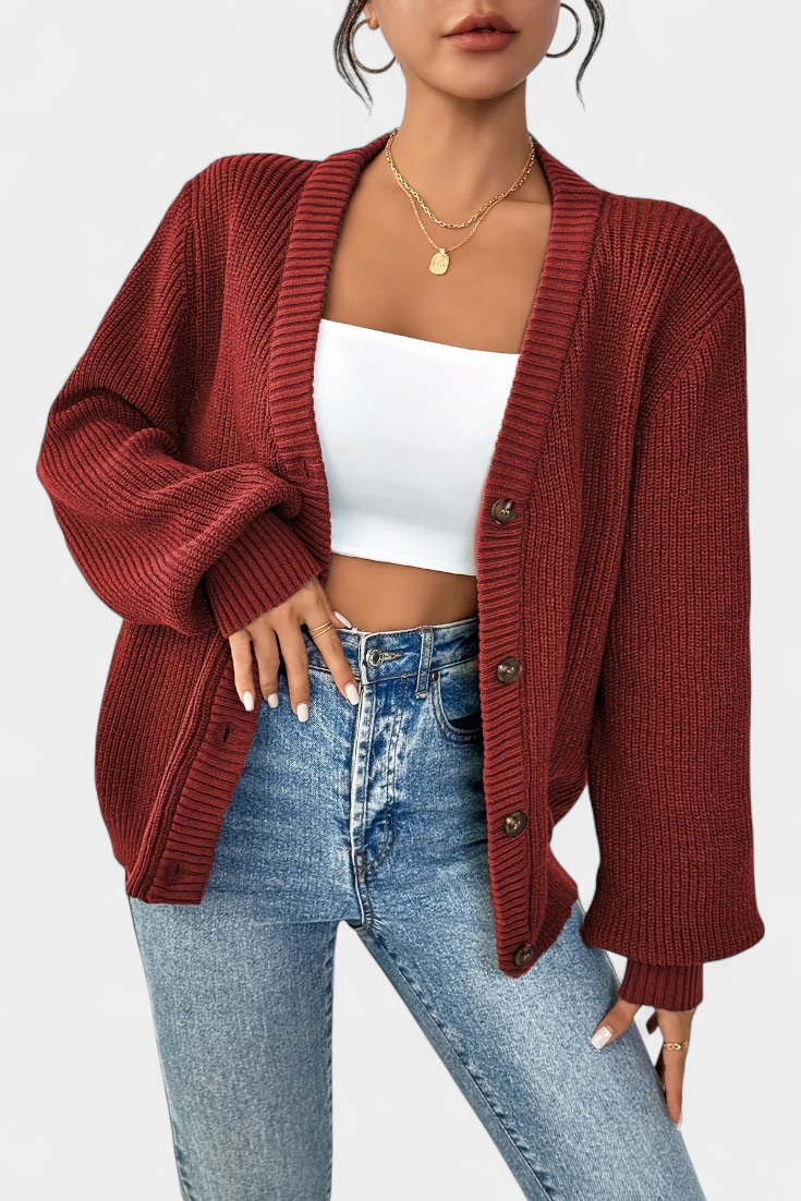 Cardigan Liana Oriana Ligero Con Corte Abierto Chic