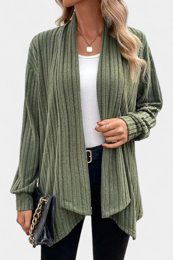 Cárdigan Casual Con Capucha Bolsillos Canalé Exclusiva