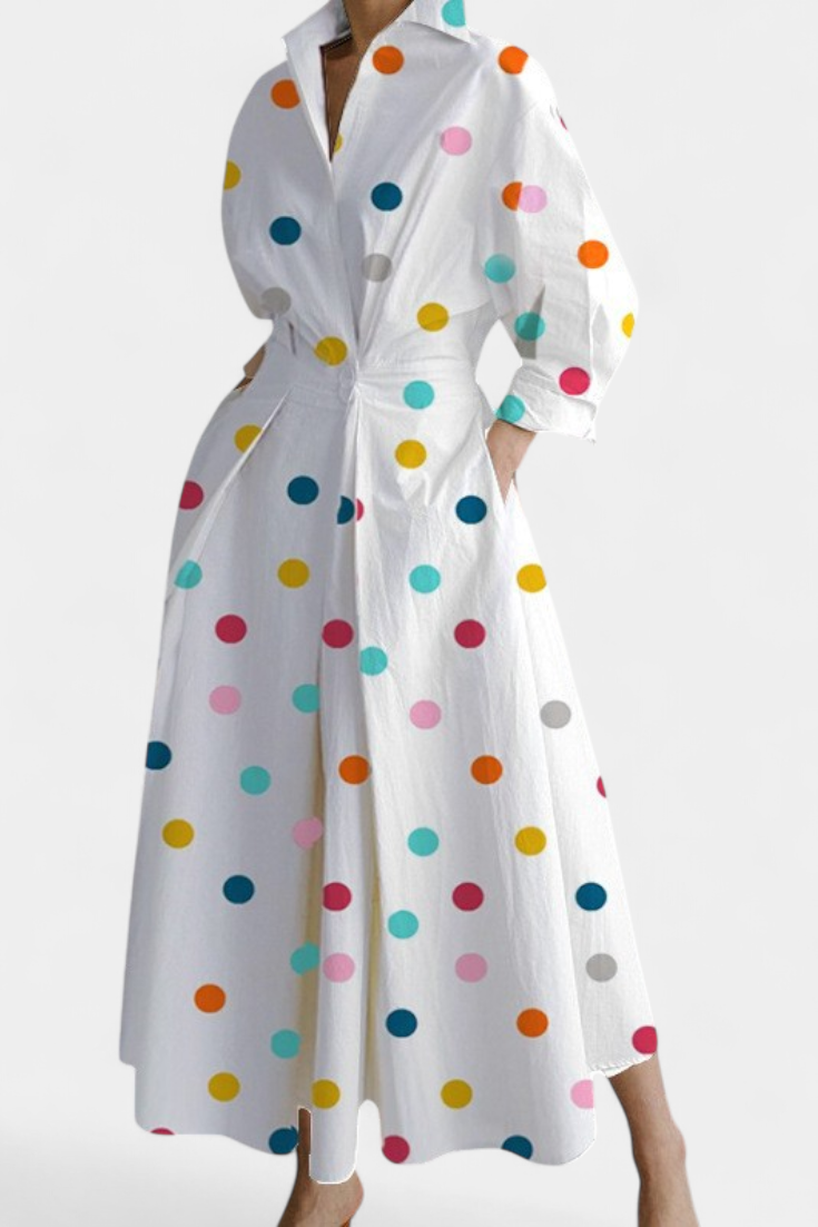 Vestido Miriam Maxi Manga Larga Tejido Premium Limitada