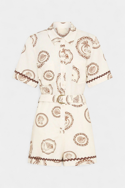 Camiseta Seashell Mono con Detalle de Concha Veraniega