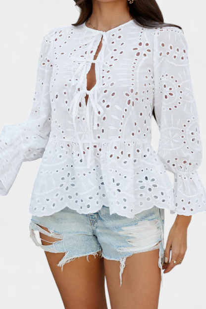 Top Kayden Bohemio Encaje Con Corte Fluido Ligero Y Chic