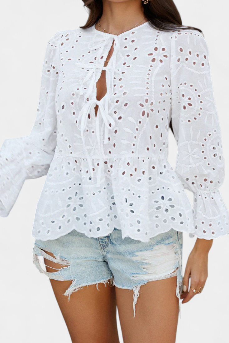 Top Kayden Bohemio Encaje Con Corte Fluido Ligero Y Chic
