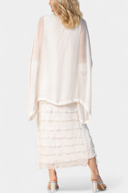 Vestido Rosaria Midi Con Corsé Y Volantes Deslumbrantes