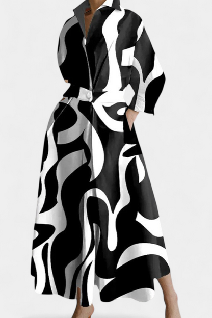 Vestido Miriam Maxi Manga Larga Tejido Premium Limitada