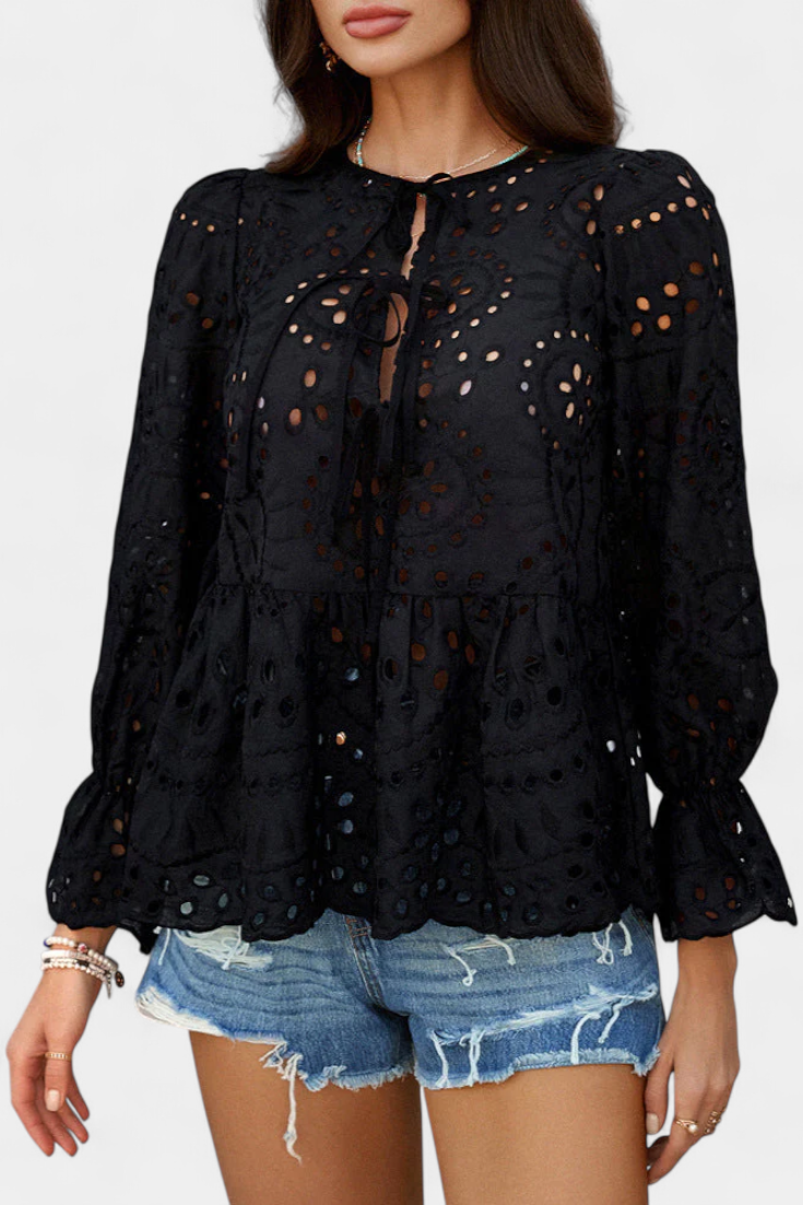 Top Kayden Bohemio Encaje Con Corte Fluido Ligero Y Chic