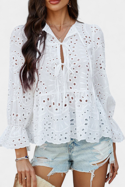 Top Kayden Bohemio Encaje Con Corte Fluido Ligero Y Chic