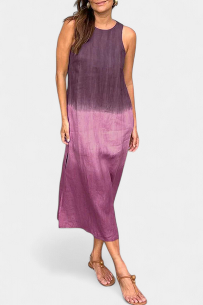 Taerra Vestido Sin Mangas Tie Dye Degradé Divertido