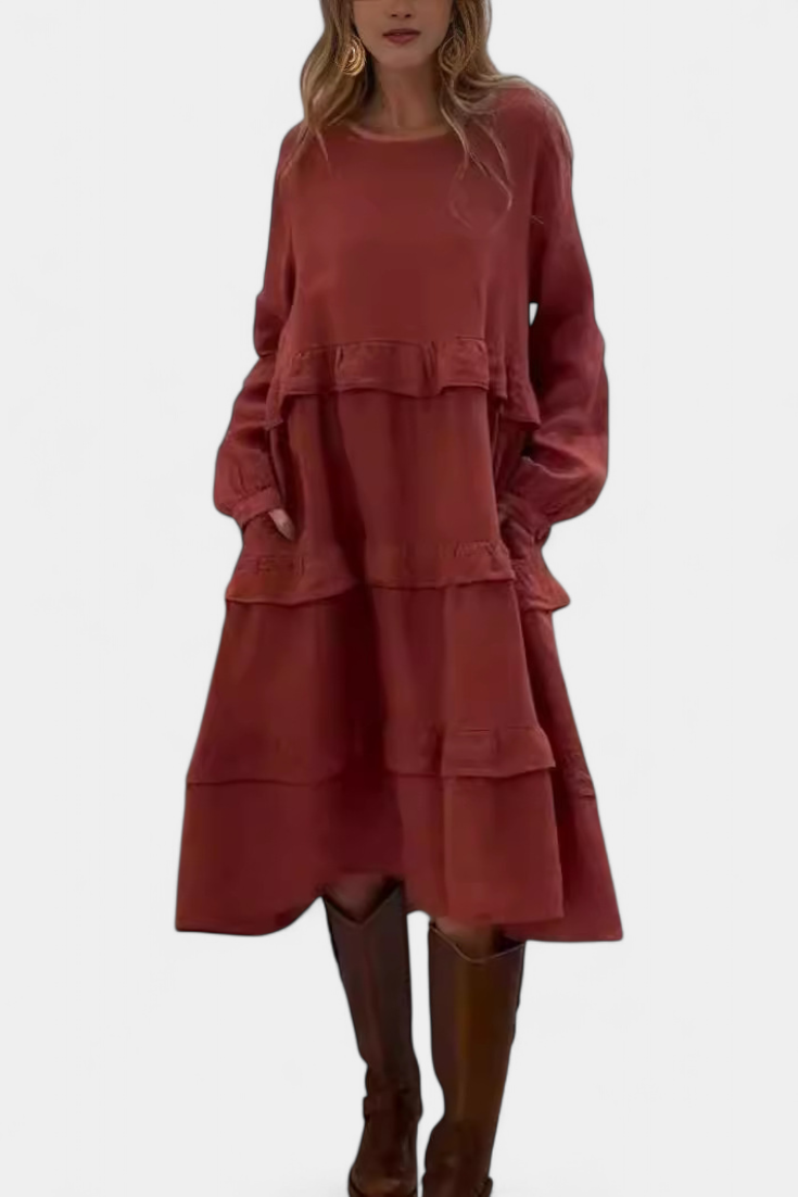 Vestido Sudadera Jada Volantes Con Glamour Diario Chic