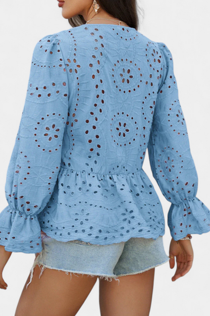 Top Kayden Bohemio Encaje Con Corte Fluido Ligero Y Chic