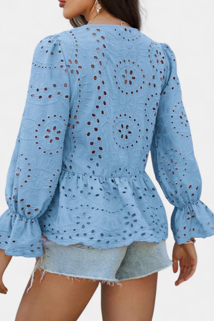 Top Kayden Bohemio Encaje Con Corte Fluido Ligero Y Chic
